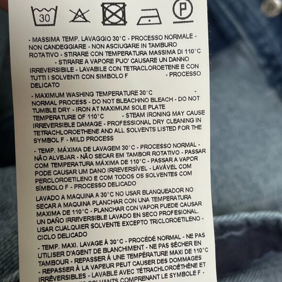 A/X Armani Exchange Cropped Denim Indigo Jean Jacket Womens XS Blue Capsule‎ - Picture 8 of 16